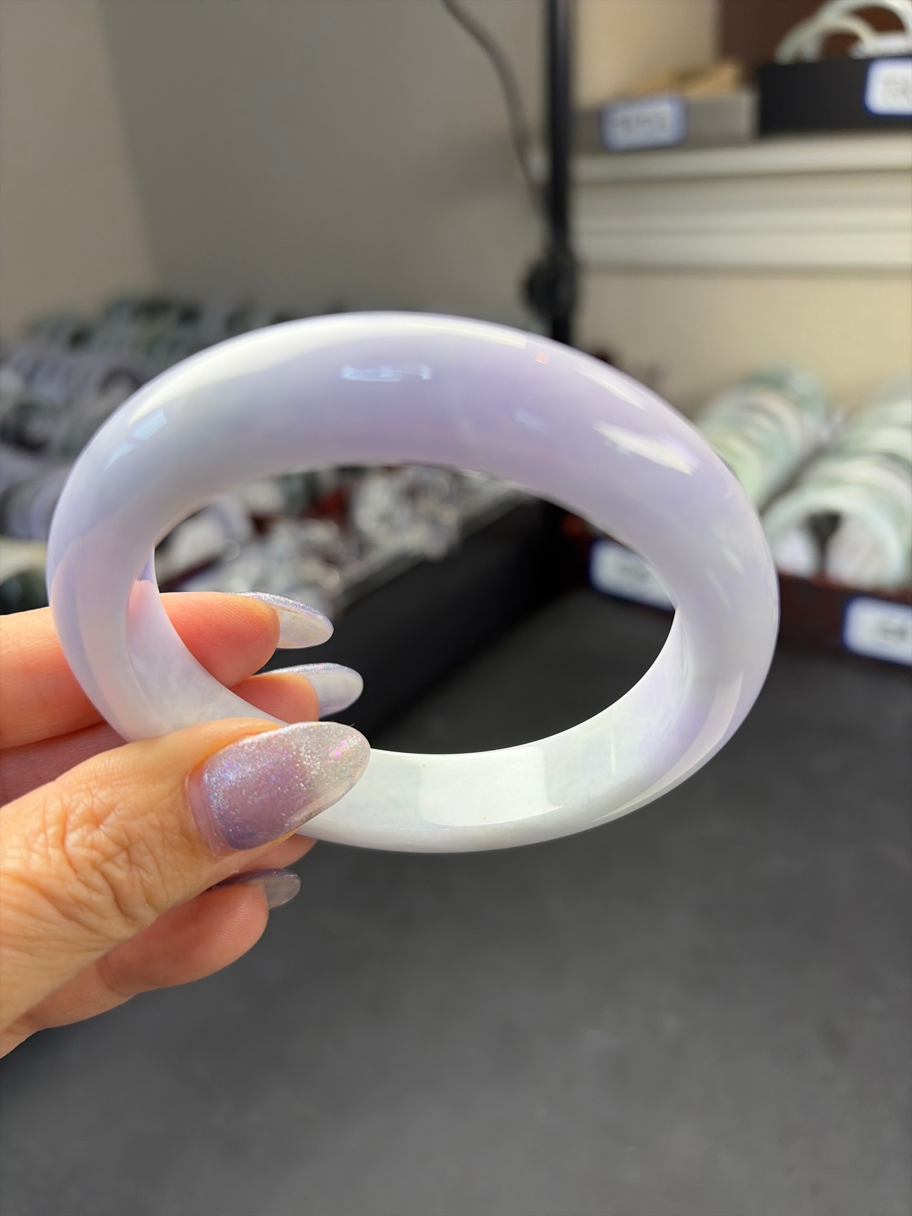 Natural type A jadeite jade bangle 58/59
