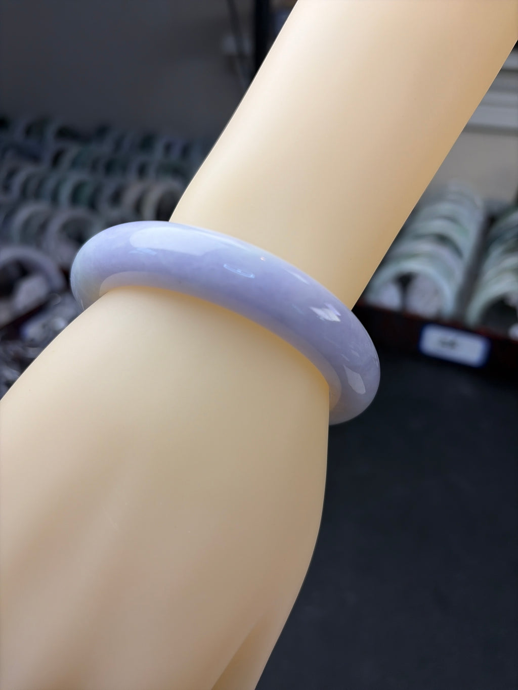 Natural type A jadeite jade bangle 58/59